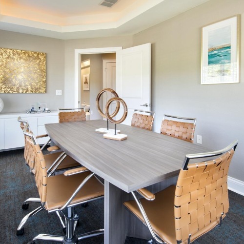 Refined spaces to match your style a dining room table with chairs